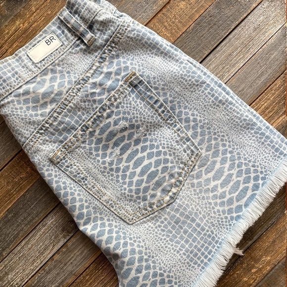 Blue Revival Medusa Snakeskin Print Distressed Denim Shorts - Picture 6 of 6